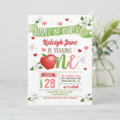 Apple 1st誕生日招待状- Apple of Our Eye 招待状 (スタンド正面)