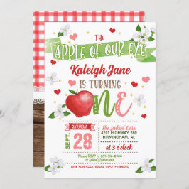 Apple 1st誕生日招待状- Apple of Our Eye 招待状