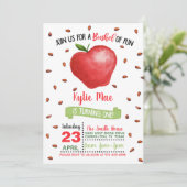 Apple 1st Birthday招待状 – ブッシェル・オブ・おもしろい 招待状 (スタンド正面)