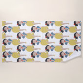 Apple 2パターンをかむ雪の白 ビーチタオル (正面)