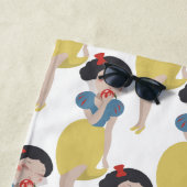 Apple 2パターンをかむ雪の白 ビーチタオル (インサイチュ)