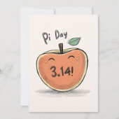 Apple a DayがXで解決しない – Pi Dayミーム 招待状 (正面)