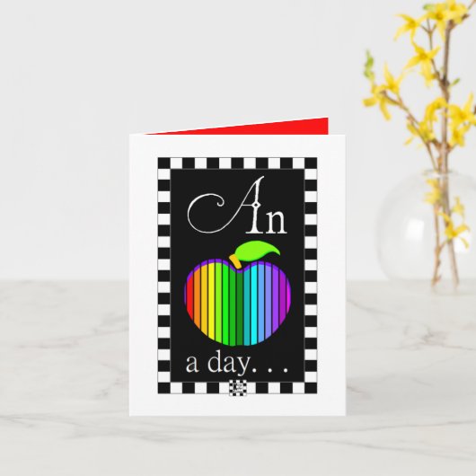 Apple a Dayのカード カード (黄色い花)