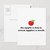 Apple A Dayは週7個のリンゴだ ポストカード (正面/裏面)