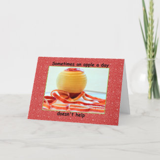 Apple a Day Get Well Card カード