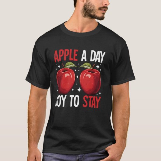 Apple a Day Joy to stay Apple Tシャツ (正面)