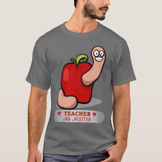 Apple Add Nameの先生評価ワームユニセックス Tシャツ (正面)