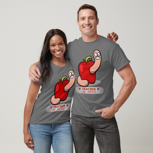 Apple Add Nameの先生評価ワームユニセックス Tシャツ (ユニセックス)
