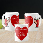 Apple Add Nameの先生評価ワーム コーヒーマグカップ