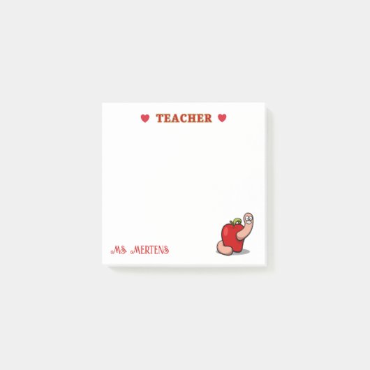 Apple Add Nameの先生評価ワーム ポストイット (正面)