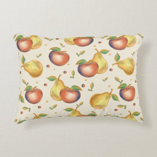 Apple and Pear Accent Pillow アクセントクッション (正面)