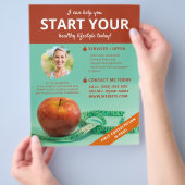 Apple And Tape Dietician Nutritionist Health Coach チラシ (手)