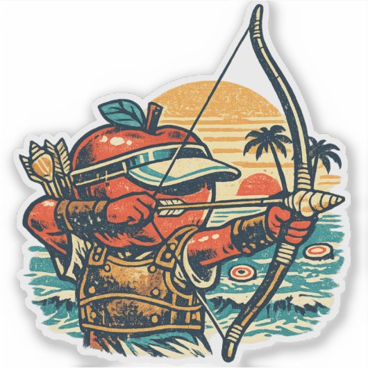 Apple Archer Beach Target — Vintage Summer  シール (正面)