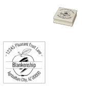 Apple Artworkラウンドアドレス名前をカスタムする ラバースタンプ (押印)