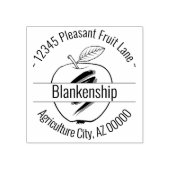 Apple Artworkラウンドアドレス名前をカスタムする ラバースタンプ (インプリント)