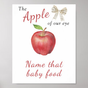 Apple baby shower – そのベビー食品の名前 ポスター