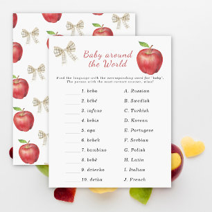 Apple baby shower – ワールドゲームの周りのベビー