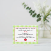 Apple Baby Shower Enclosure Card – Gift Registry エンクロージャーカード (スタンド正面)