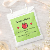 Apple Baby Shower Favor Bags フェイバーバッグ (クリップ留めされた状態)