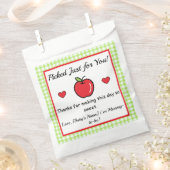 Apple Baby Shower Favor Bags フェイバーバッグ (クリップ留めされた状態)