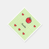 Apple Baby Shower Napkins – “Sweet Little One”  スタンダードカクテルナプキン (角)