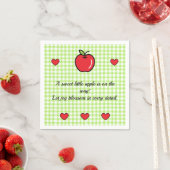 Apple Baby Shower Napkins – “Sweet Little One”  スタンダードカクテルナプキン (インサイチュ)