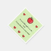 Apple Baby Shower Napkins – “Sweet Little One”  スタンダードカクテルナプキン (角)