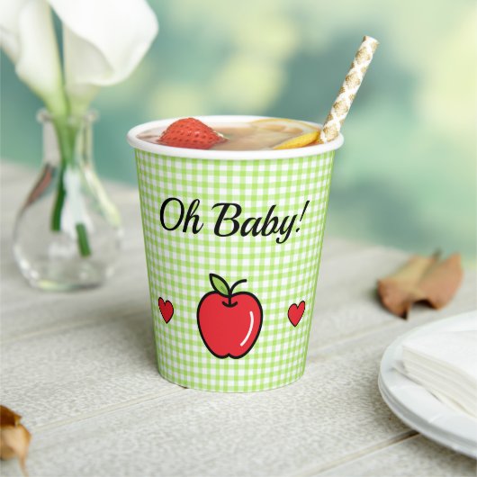 Apple Baby Shower Paper Cups – Sweet Sip  紙コップ (インサイチュ)