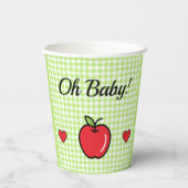 Apple Baby Shower Paper Cups – Sweet Sip  紙コップ (裏面)