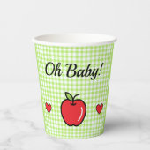 Apple Baby Shower Paper Cups – Sweet Sip  紙コップ (正面)