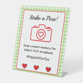 Apple Baby Shower Pedestal Sign 台座サイン