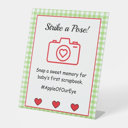 Apple Baby Shower Pedestal Sign 台座サイン (正面)