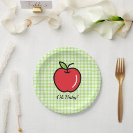 Apple Baby Shower Plates – “Oh Baby !” ペーパープレート