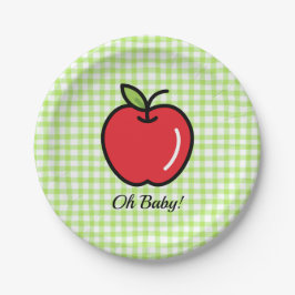 Apple Baby Shower Plates – “Oh Baby !”  ペーパープレート