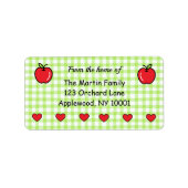 Apple Baby Shower Return Address Label  ラベル (正面)