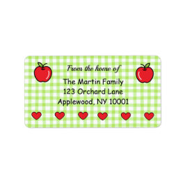 Apple Baby Shower Return Address Label  ラベル