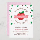 Apple Birthday Partyへの招待「Apple of our eye」 招待状 (正面/裏面)