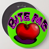Apple BITE MEノスタルジックレトロ90sピン 缶バッジ (正面&裏面)