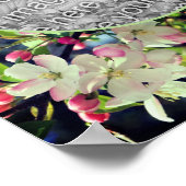 Apple Blomsフレーム独自の写真を作成 ポスター (角)