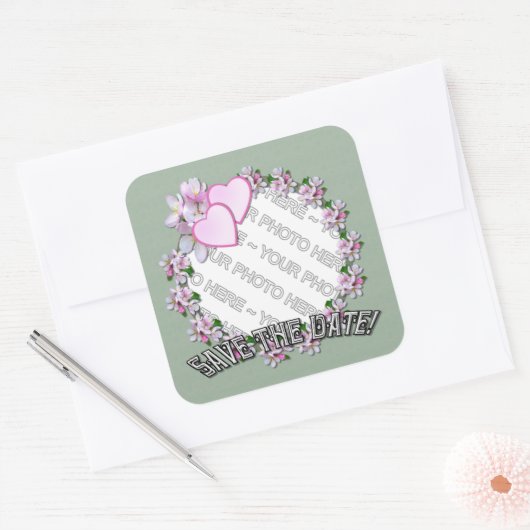 APPLE BLOSSOM ~写真を追加~四角いシール スクエアシール (封筒)