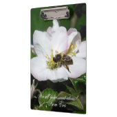 Apple Blossom & Bee Macro Photo | Custom Clipboard クリップボード (左)