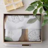 Apple Blossom Branch Beeスクリプトフランスのの切り離し 薄葉紙 (ギフト)