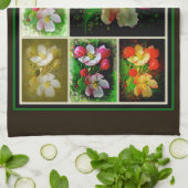 Apple Blossom Collage – 拡張デジタル写真 キッチンタオル (折り畳み)