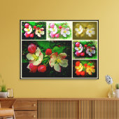 Apple Blossom Collage – 拡張デジタル写真 キャンバスプリント (インサイチュ (リビング))