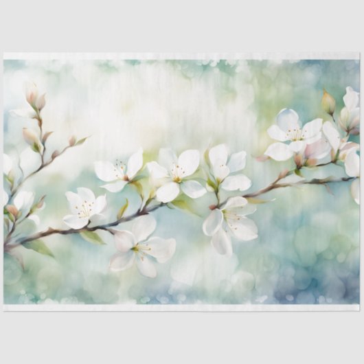 Apple Blossom Decompageティッシュペーパー 薄葉紙 (正面)