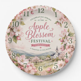 Apple Blossom Festival Virginia Spring Floral ペーパープレート