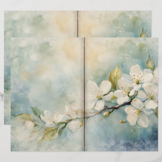 Apple Blossom Junk Journalページ (正面/裏面)