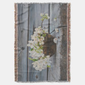 Apple Blossom Still Life – Original Fine Art Print スローブランケット (正面縦)