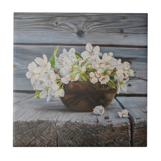 Apple Blossom Still Life – Original Fine Art Print タイル (正面)