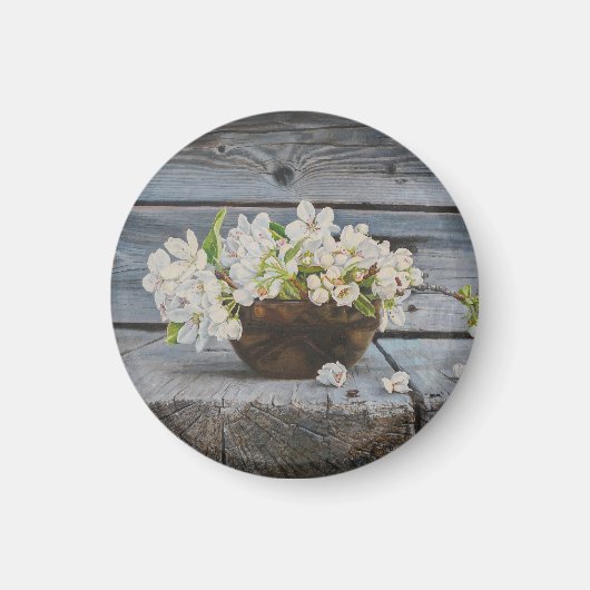 Apple Blossom Still Life – Original Fine Art Print マグネット (正面)